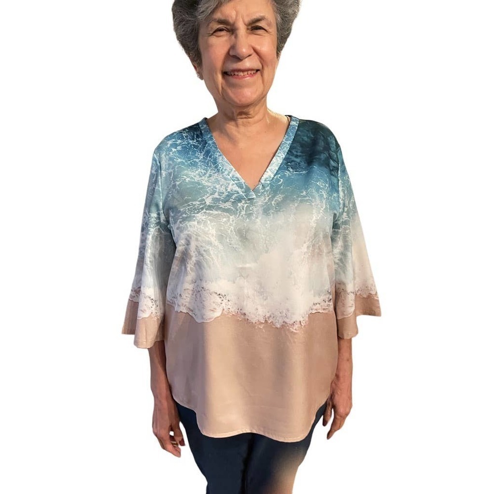 WIDE sleeve casual blouse